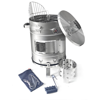 Barril Ahumador Jabali en Acero Inoxidable