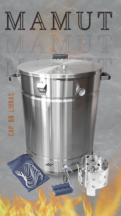 Barril Ahumador Mamut en Aacero Inoxidable