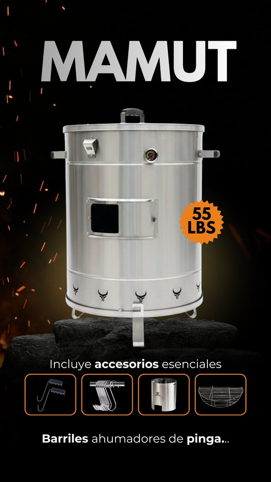 Barril Ahumador Mamut en Aacero Inoxidable