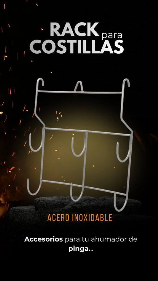 Rack para Ahumar Costillas en Acero Inoxidable