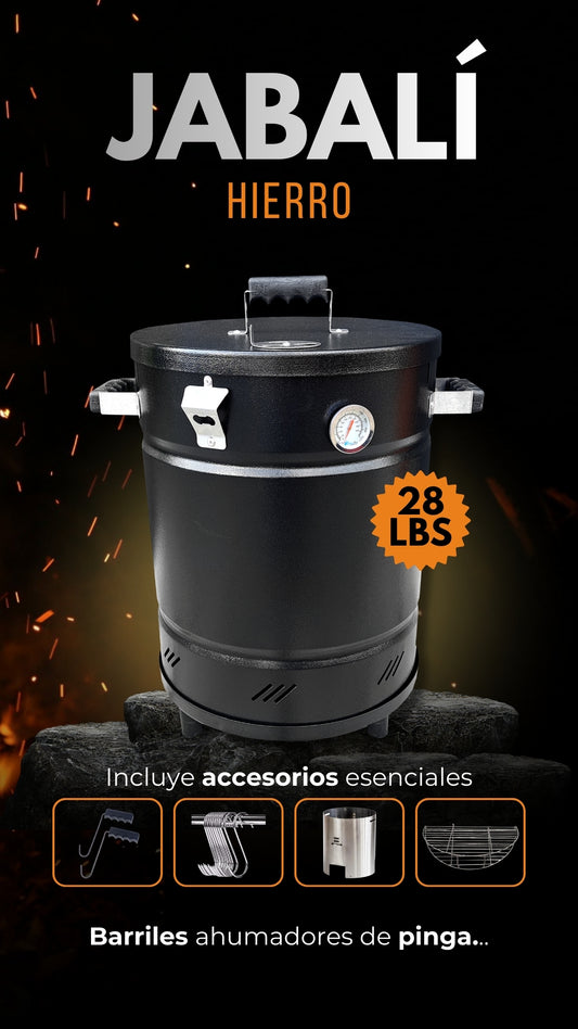 Barril Ahumador Jabali en Hierro