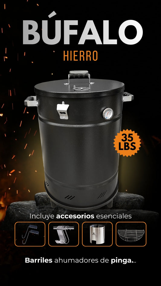 Barril Ahumador Bufalo en Hierro