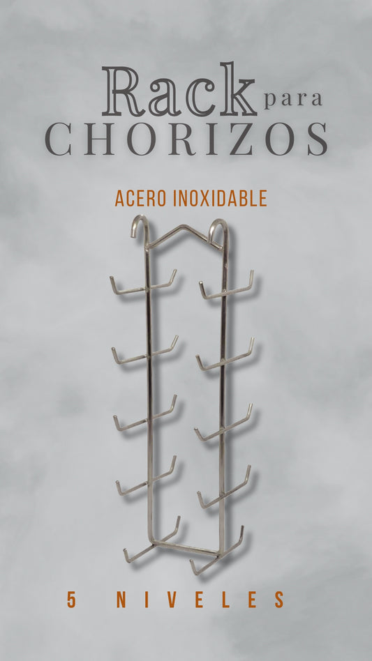 Rack para Ahumar Chorizos de 5 Niveles en Acero Inoxidable