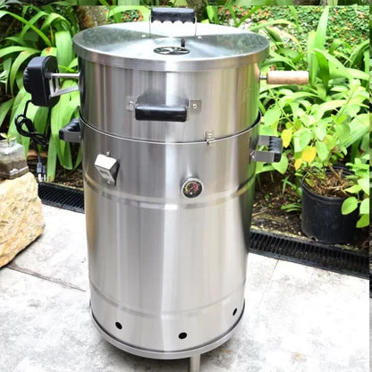 Rostizador para Barril Ahumador Bufalo en Acero Inoxidable