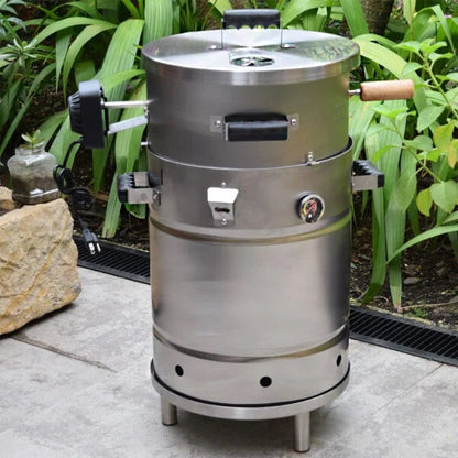 Rostizador para Barril Ahumador Jabali en Acero Inoxidable