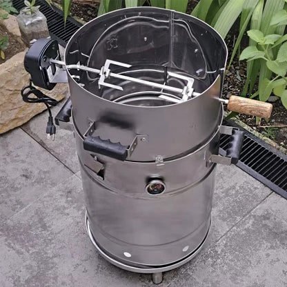 Rostizador para Barril Ahumador Jabali en Acero Inoxidable